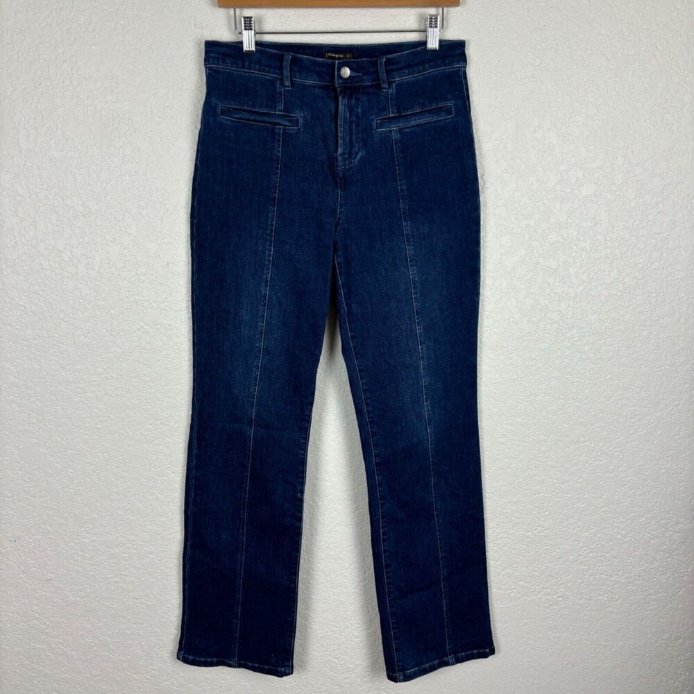 J.McLaughlin Womens Straight-Leg Denim Jeans Pants Size 6 Casual Boho Normcore